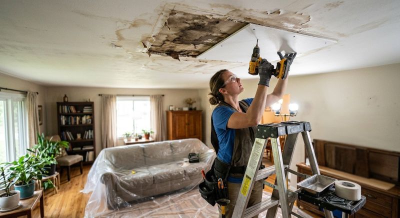 Ceiling Drywall Repair in Olathe, KS